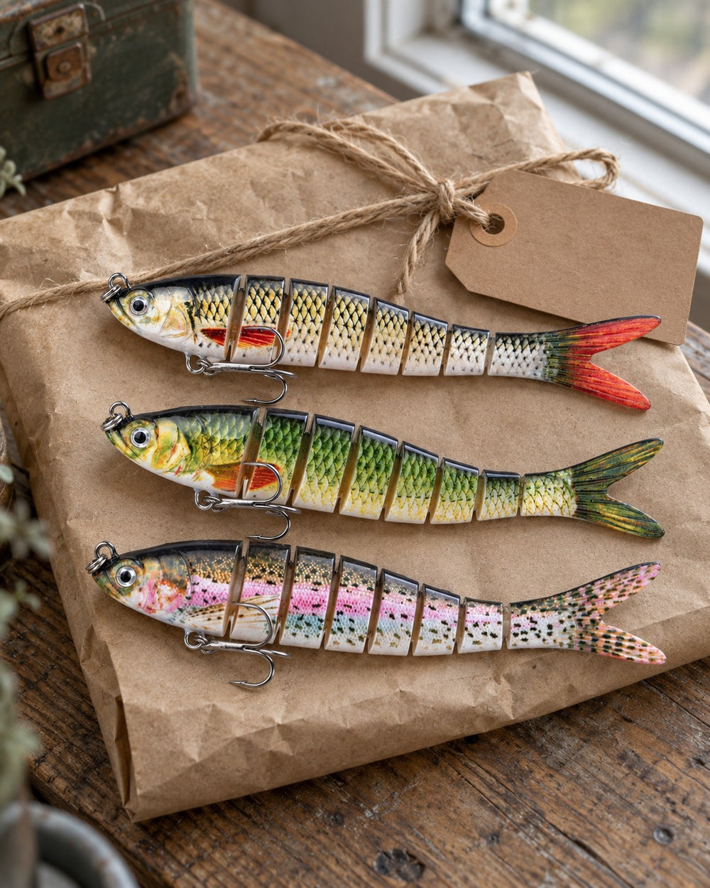 Jointed Swimbait 3-Pack ready to give as a gift